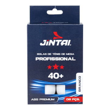 Bolinhas de Tênis de Mesa 3 Estrelas 40+ ABS Jintai 6 Unidades