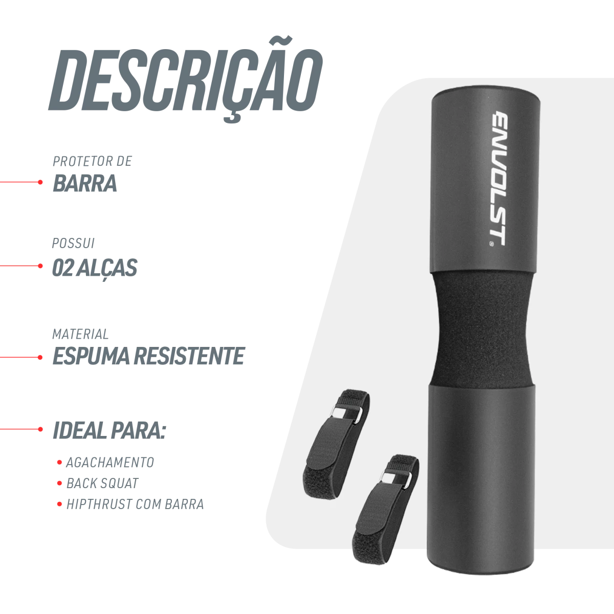 Protetor de Barra de Musculação Almofada Envolst