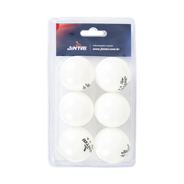 Bolinhas de Tênis de Mesa 2 Estrelas ABS 40+ Jintai 6Un