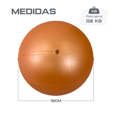 Bola Medicine Ball 2kg em PVC Texturizado Envolst