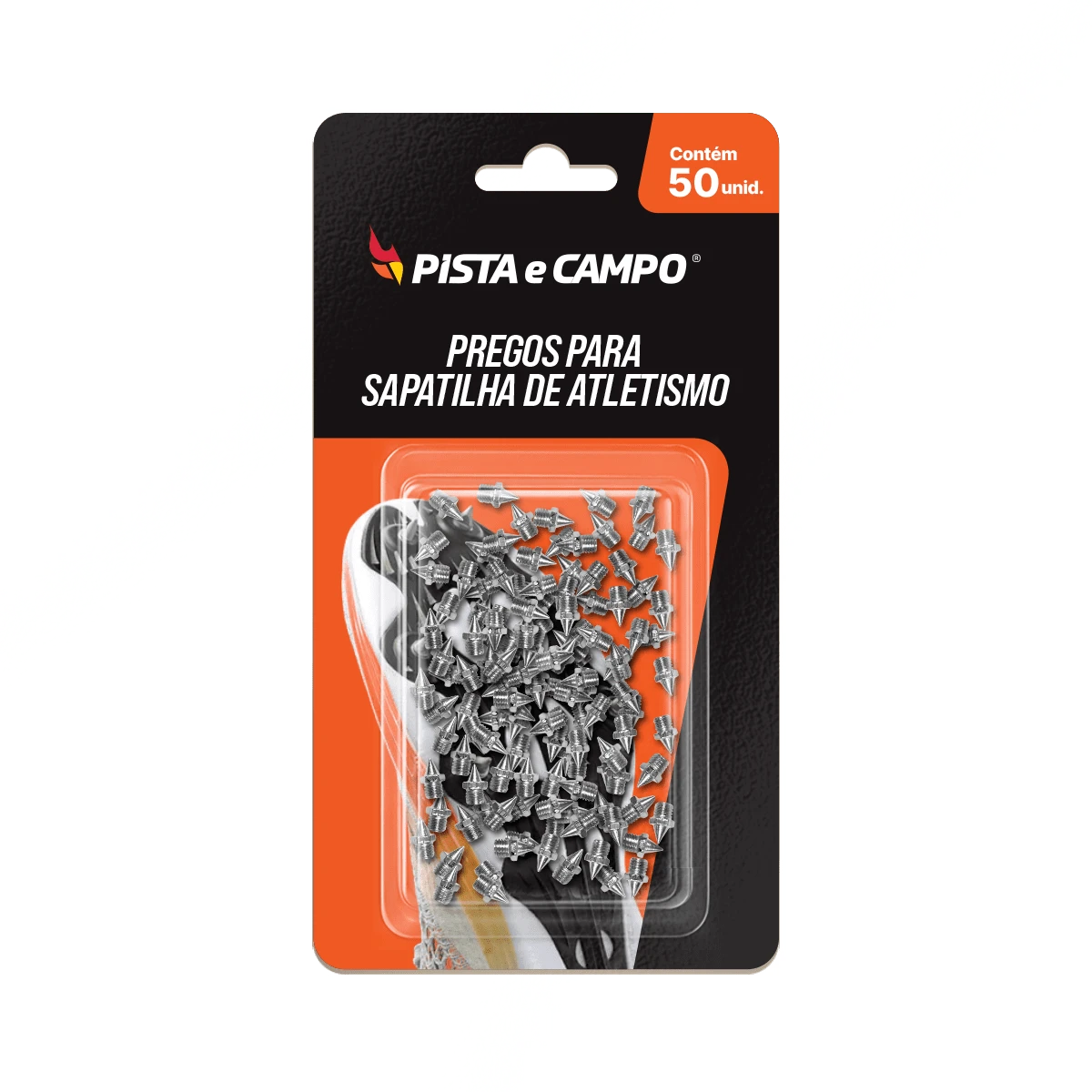 50 / 100 pregos para sapatilha de atletismo de aço 4,8mm Pirâmide base hexagonal Pista e campo