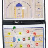 Prancheta tática magnética com caneta para treinamento de basquete Pista e Campo - Modelo pasta preta