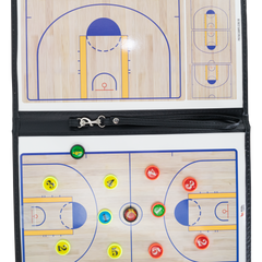 Prancheta tática magnética com caneta para treinamento de basquete Pista e Campo - Modelo pasta preta