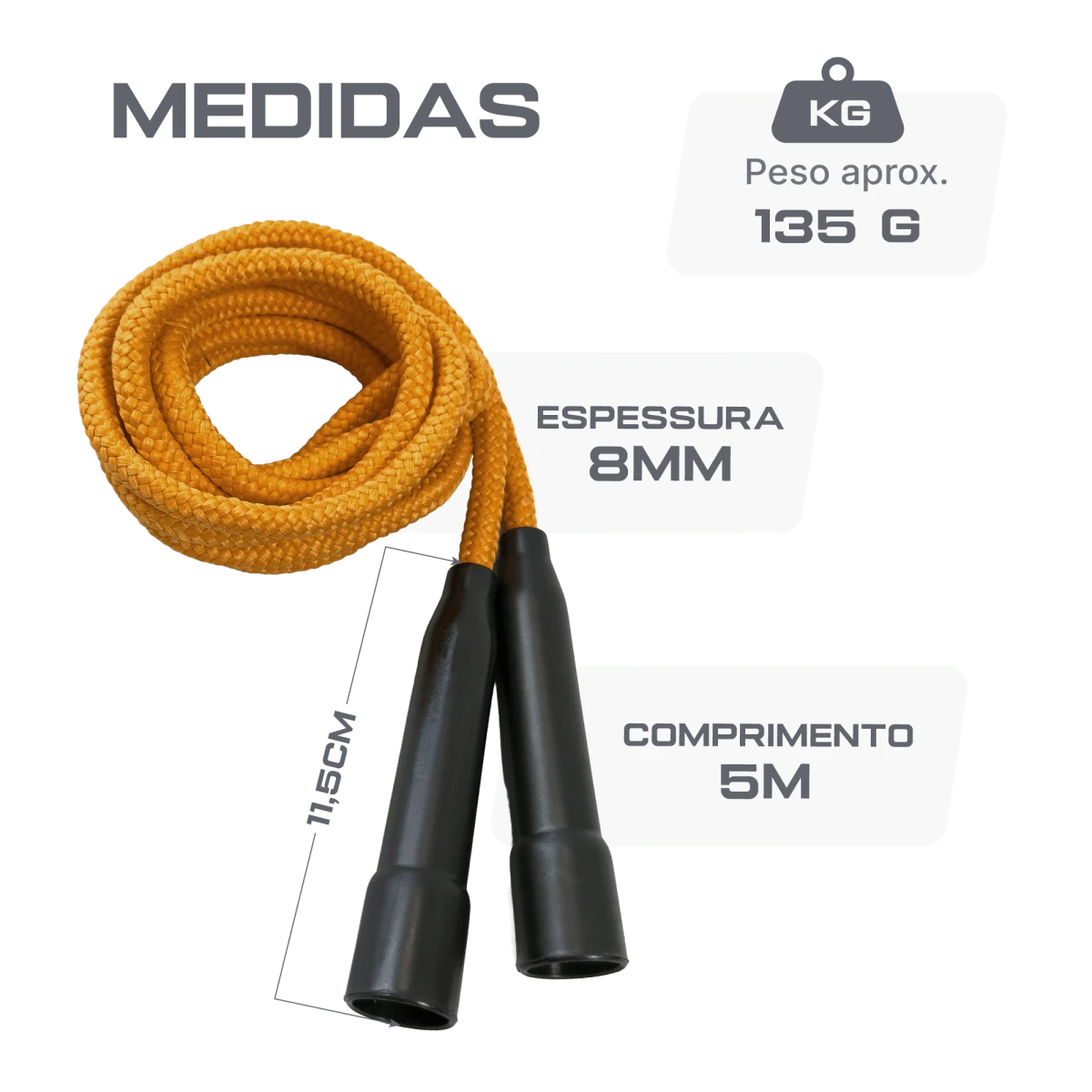 Corda de pular infantil 8mm Pista e Campo - 2,20m