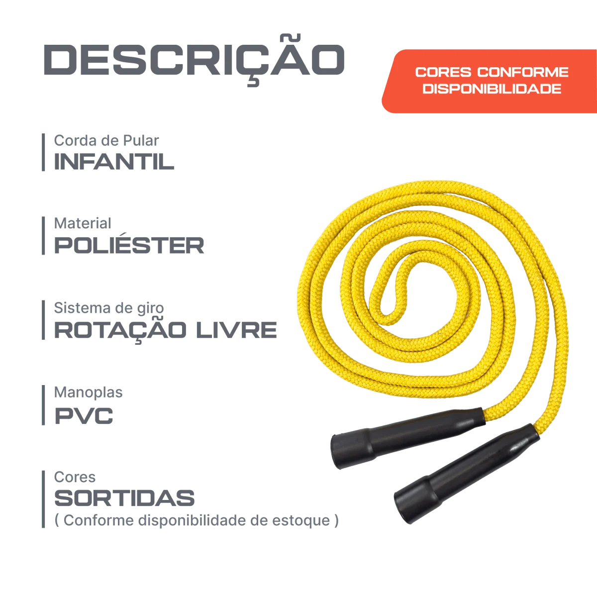 Corda de pular infantil 8mm Pista e Campo - 2,20m
