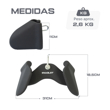 Puxador Anatômico 29cm Emborrachado Envolst