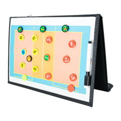 Prancheta tática magnética com caneta para treinamento de voleibol Pista e Campo - Modelo pasta preta