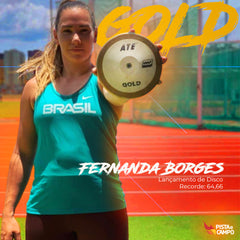 Disco de atletismo de bronze e ABS 2 kg 87% avançado ATE Gold - Certificado WA-IAAF