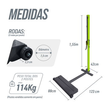 Par de Postes de Badminton Profissional Loire