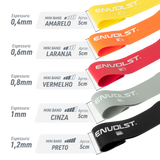 Kit com 5 tensões de faixas elásticas mini band Envolst