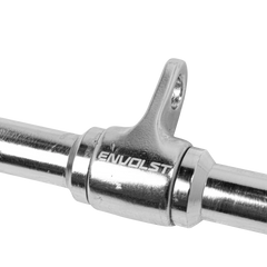 Puxador Barra Reta 48cm Pulley Cromado Maciço com Giro Envolst