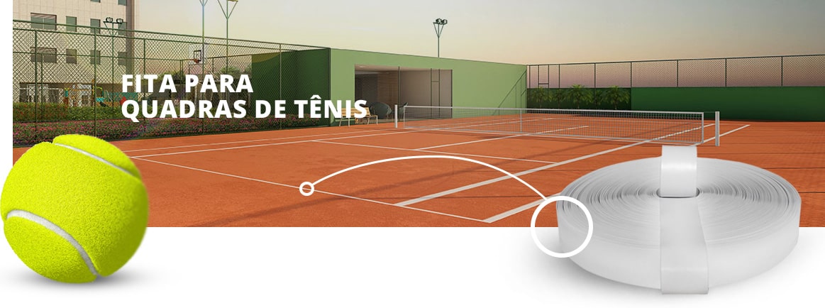 Fita para demarcação de linhas em quadras de tênis de saibro -150m
