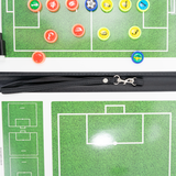 Prancheta tática magnética com caneta para treinamento de futebol society Pista e Campo - Modelo pasta preta