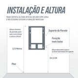 Tabela de basquete adulto de parede modelo Fly ajustável Velden