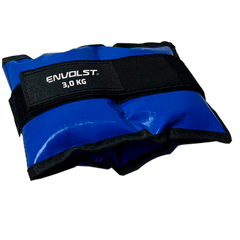 Tornozeleira caneleira em vinilona azul profissional 3kg Envolst - par