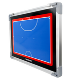Quadro tático magnético de alumínio com acessórios 45x30 Pista e Campo - Futsal