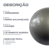 Peso de ferro 7,26kg Pista e Campo