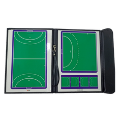 Prancheta tática magnética com caneta para treinamento de handebol Pista e Campo - Modelo pasta preta