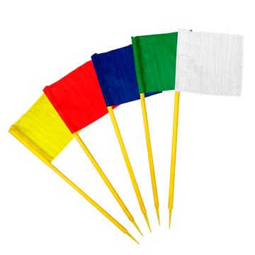 Bandeirola de Demarcação 5un Multiuso Colorida 72cm com Estaca Velden