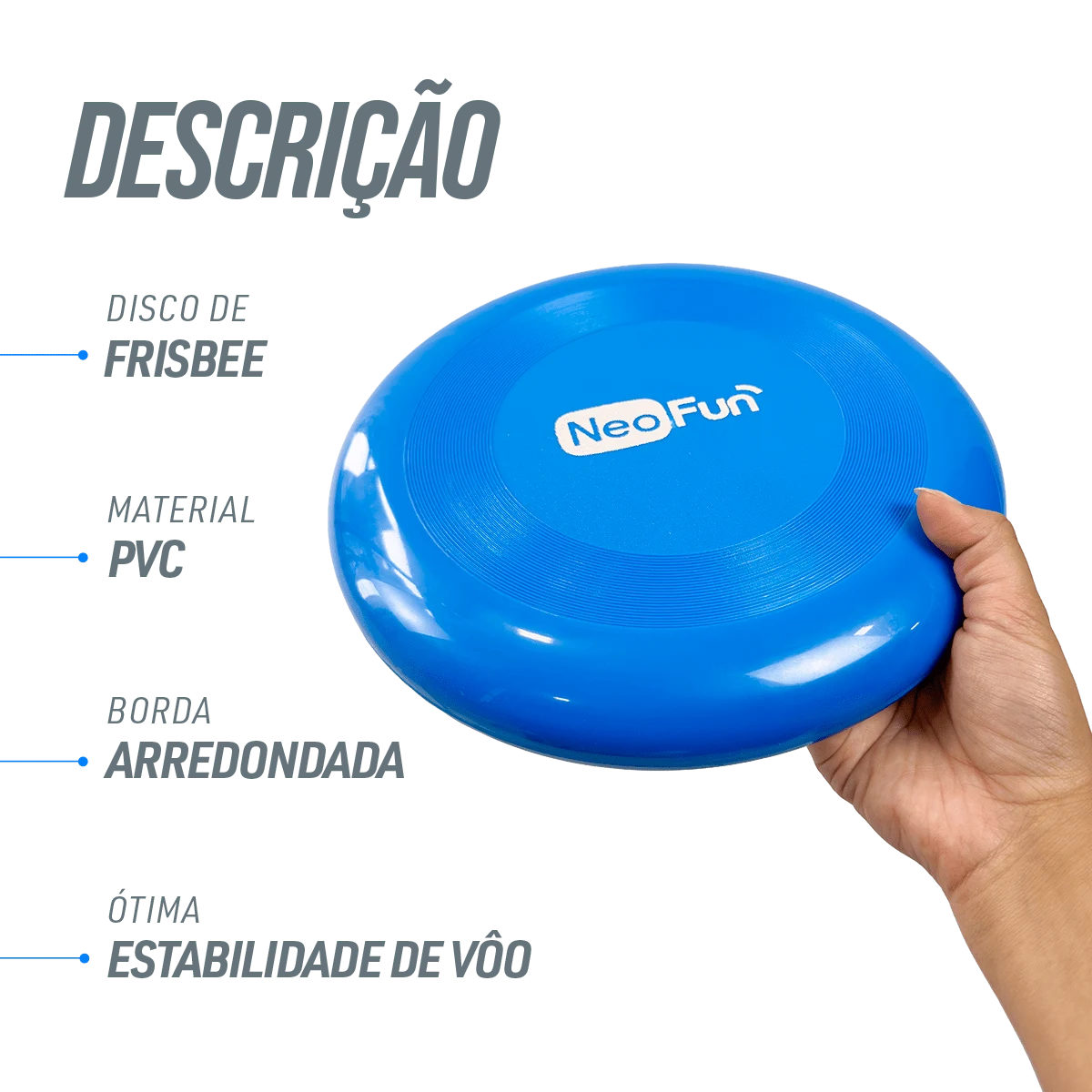Frisbee de plástico para recreação Neofun - Verde