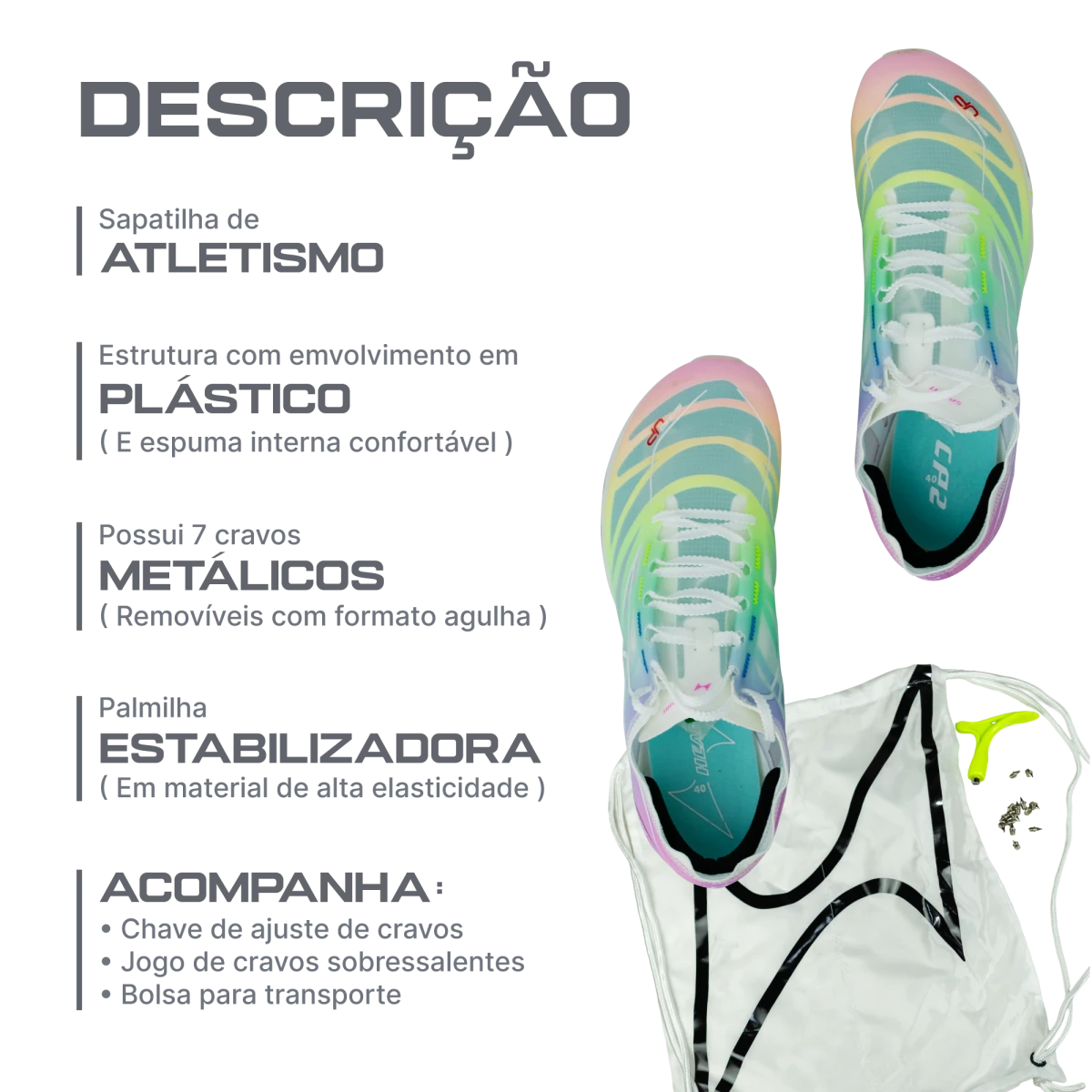 Sapatilha de atletismo para meio-fundo premium Health