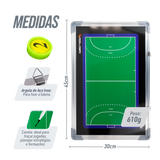 Quadro tático magnético de alumínio com acessórios 45x30 Pista e Campo - Handebol