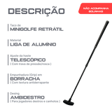 Taco de minigolfe retrátil 50 a 90cm em alumínio Neofun - Preto