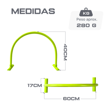 Arco barreirinha de PVC móvel para treinamento de agilidade e drible Velden Amarelo