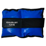 Tornozeleira caneleira em vinilona azul profissional 4kg Envolst - par