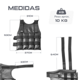Colete com pesos para treinamento 10kg premium Pista e Campo