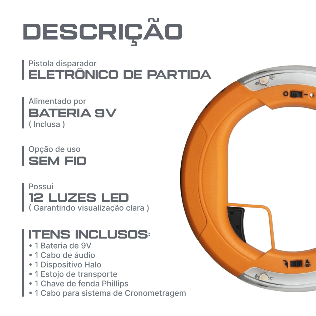 Pistola disparador eletrônico para partida profissional Halo Gill