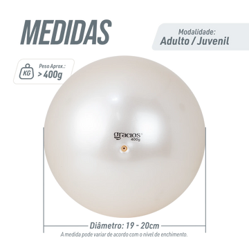 Bola de ginástica rítmica Gracios Lisa 400g