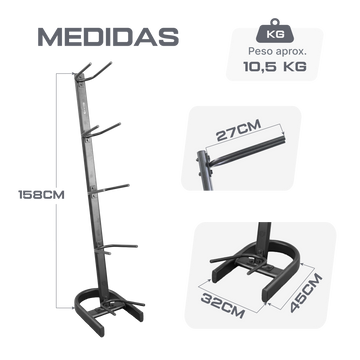 Suporte Expositor Torre para Medicine Ball Envolst