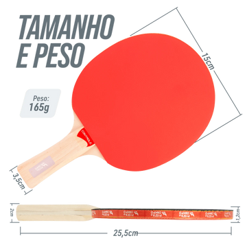 Raquete de Tênis de Mesa Controle Pista e Campo