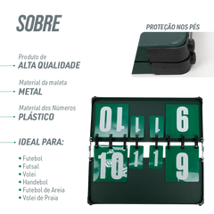 Placar de mesa estrutura metálica para pontuação e sets Pista e Campo
