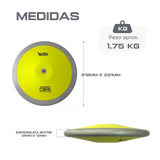 Disco de atletismo de aço e ABS 1,75kg Powered by CBAt