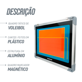 Quadro tático magnético de alumínio com acessórios 45x30 Pista e Campo - Voleibol