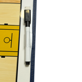 Prancheta tática magnética com caneta para treinamento de basquete Pista e Campo - Modelo pasta azul