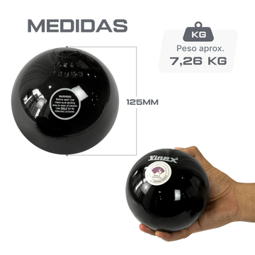 Peso de Atletismo 7,26kg 125mm Certificado WA-IAAF Vinex