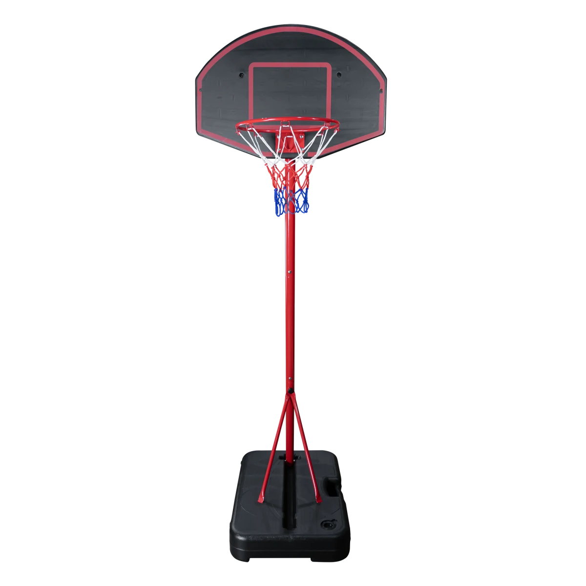 Tabela de basquete infantil móvel com poste, quadro plástico e aro Pista e Campo