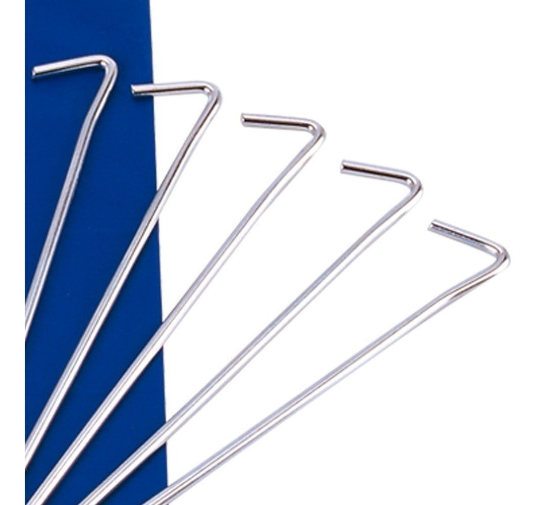 Presilhas estacas de aço 18cm com cordinhas Pista e Campo - cnj com 12 und