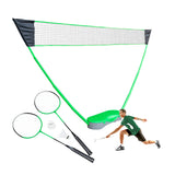 Kit portátil de badminton com rede, postes, 2 raquetes, 2 volantes e maleta Loire