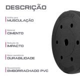 Anilha Emborrachada 10Kg Cement Furo 31mm Envolst