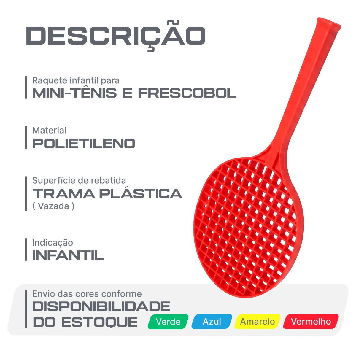 Raquete infantil para mini-tênis e frescobol Pista e Campo
