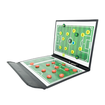 Prancheta tática magnética com caneta para treinamento de futebol Pista e Campo - Modelo pasta preta