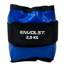 Tornozeleira caneleira em vinilona azul profissional 2kg Envolst - par