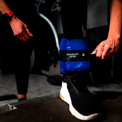 Tornozeleira caneleira em vinilona azul profissional 3kg Envolst - par