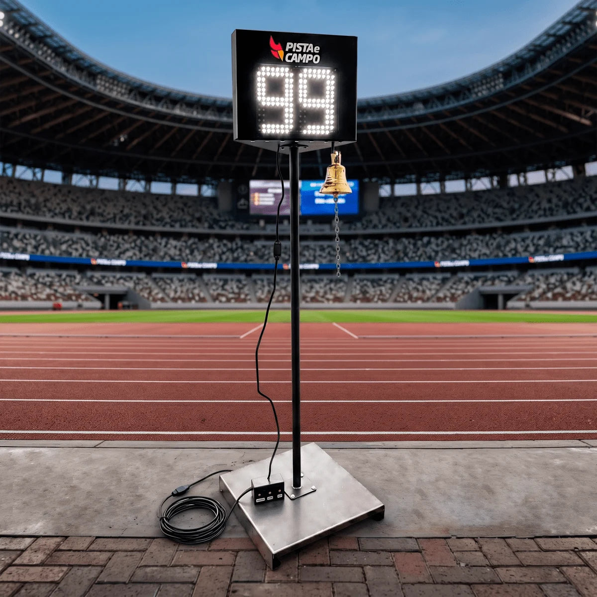 Placar Eletrônico de Voltas em LED para Atletismo