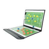 Prancheta tática magnética com caneta para treinamento de futebol society Pista e Campo - Modelo pasta preta