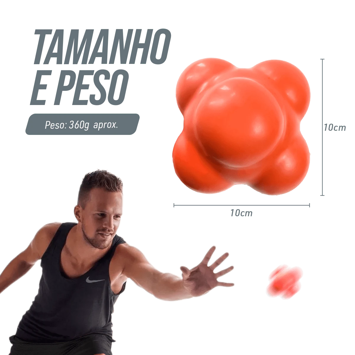 Bola de reação (reaction ball) grande Pista e Campo Cor:Azul